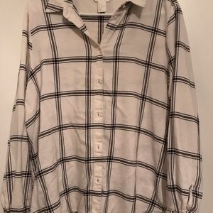 button up blouse loose fit
